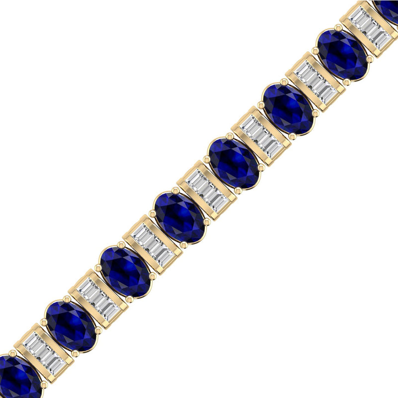 14K Yellow Gold - Sapphire
