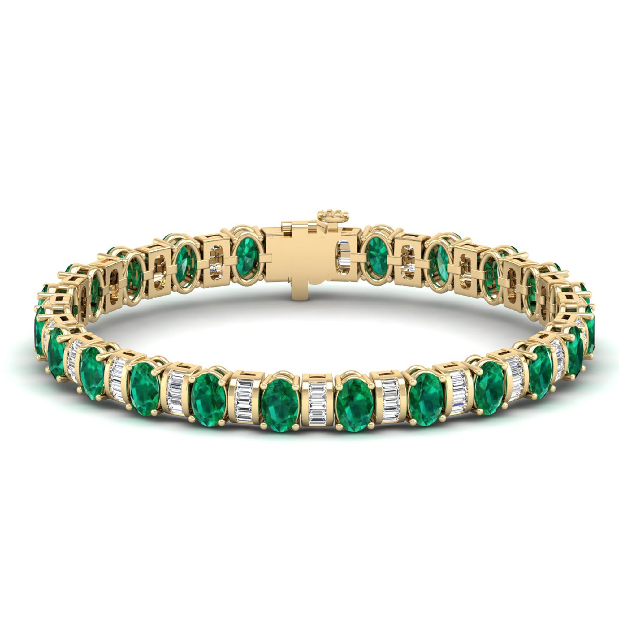 14K Yellow Gold - Emerald