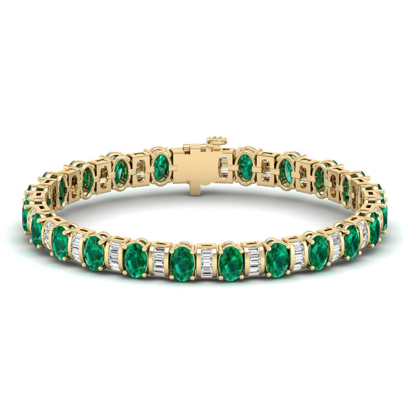 14K Yellow Gold - Emerald