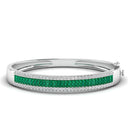 14K White Gold - Emerald