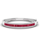14K White Gold - Ruby