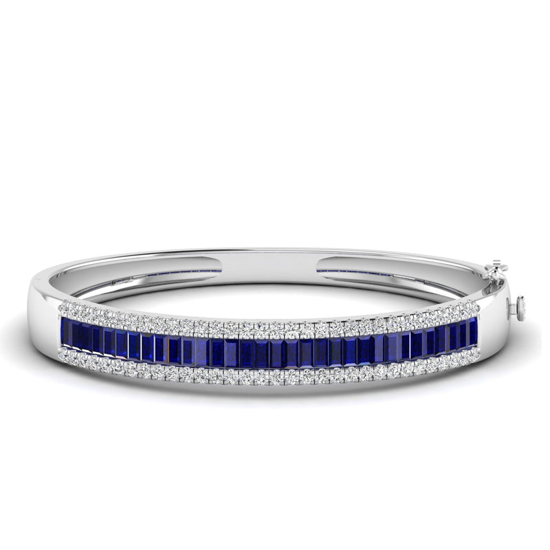 14K White Gold - Sapphire