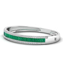 14K White Gold - Emerald