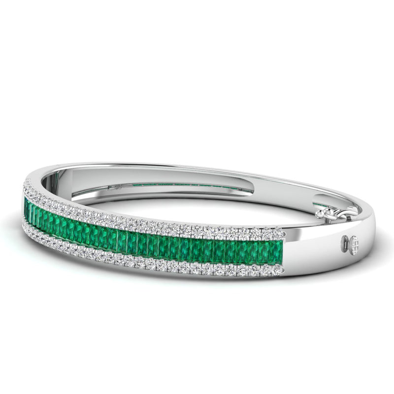 14K White Gold - Emerald