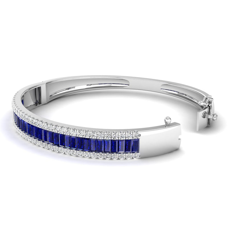 14K White Gold - Sapphire