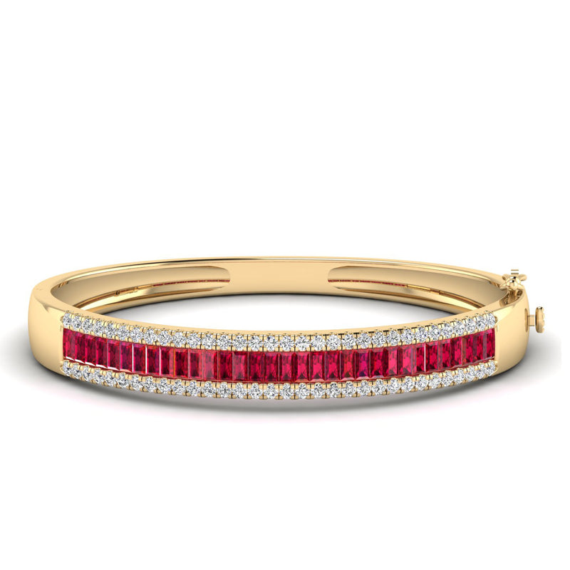 14K Yellow Gold - Ruby