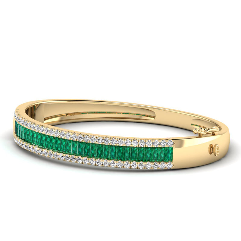 14K Yellow Gold - Emerald