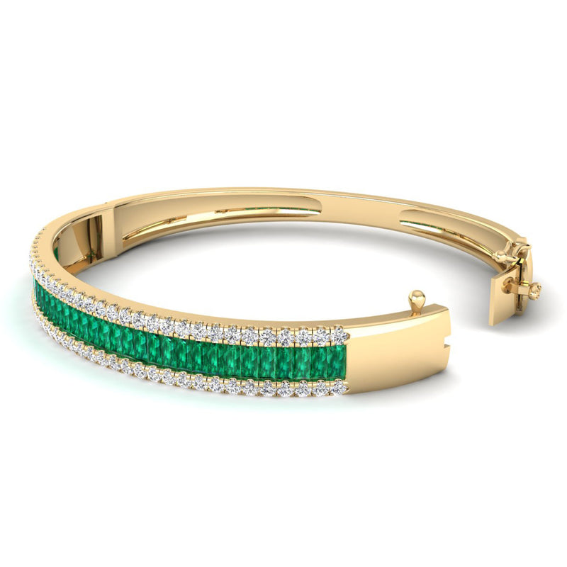 14K Yellow Gold - Emerald