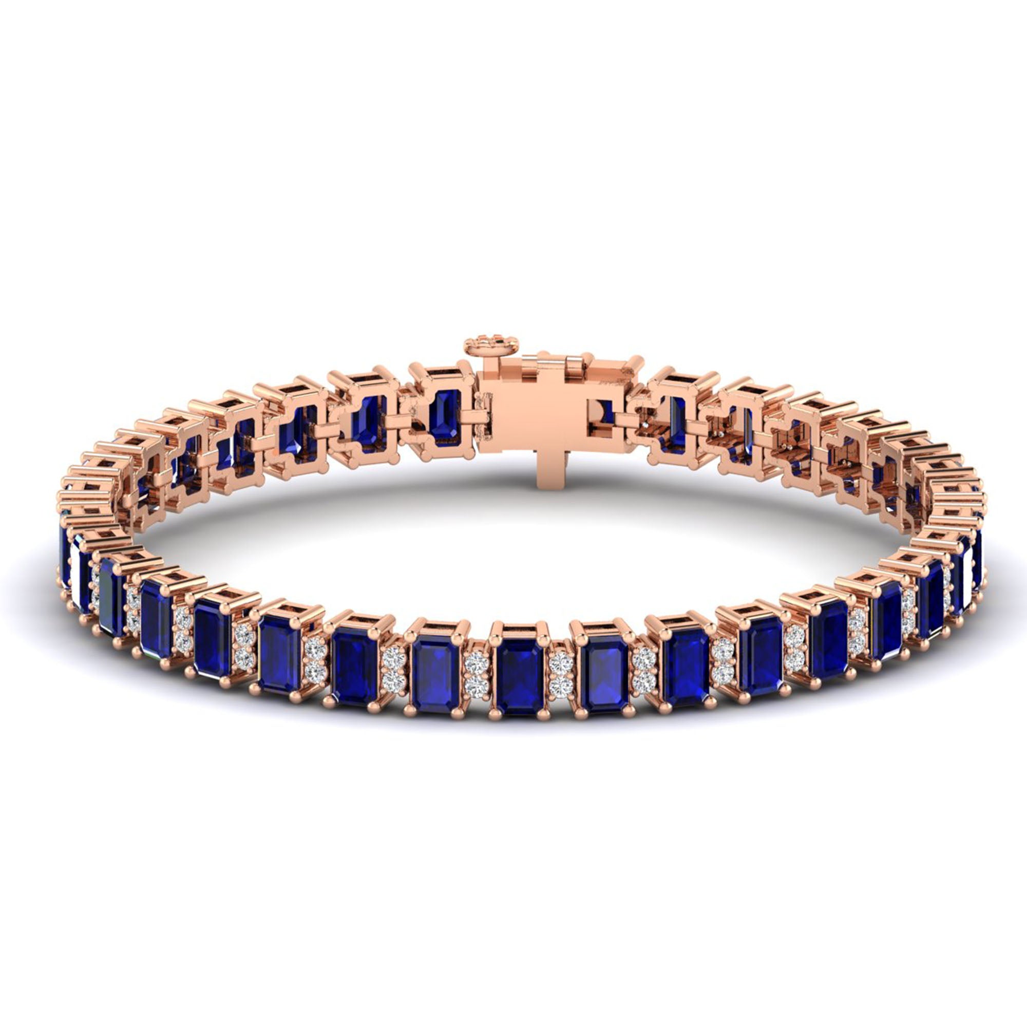 14K Rose Gold - Sapphire