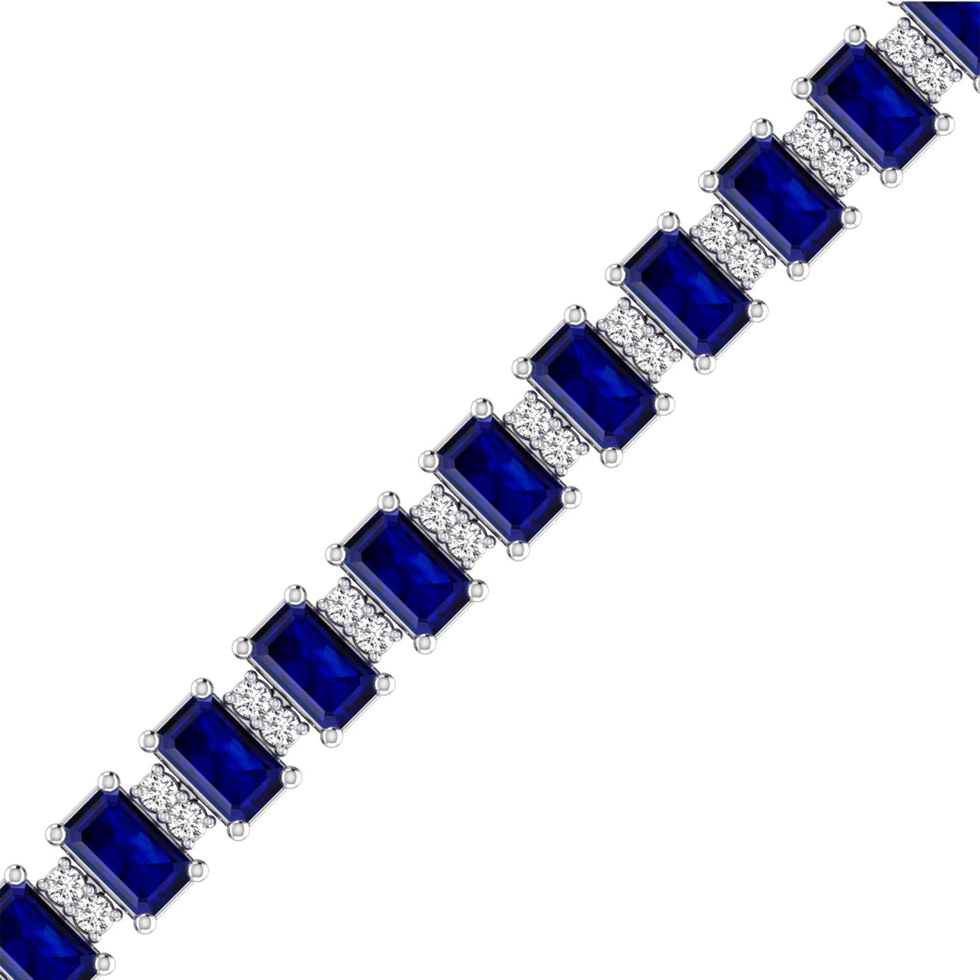 14K White Gold - Sapphire