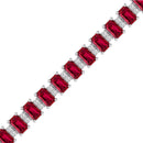 14K White Gold - Ruby