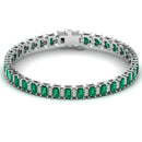 14K White Gold - Emerald