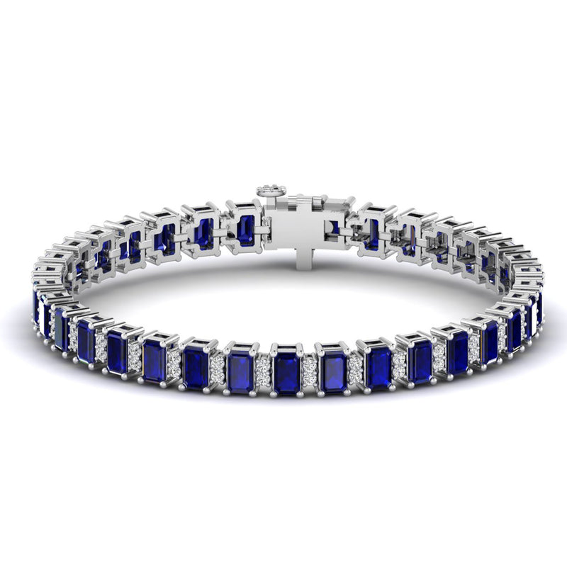 14K White Gold - Sapphire