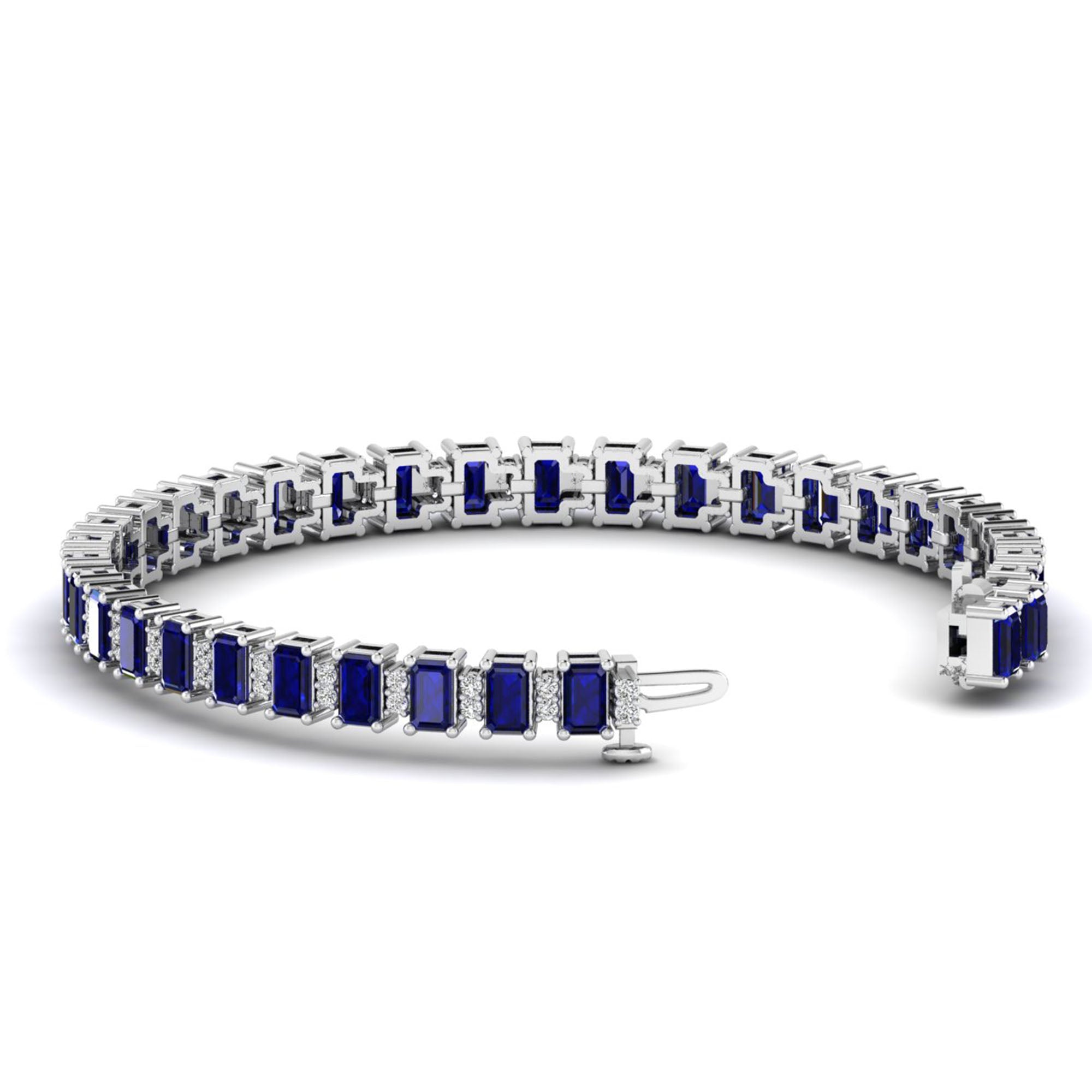 14K White Gold - Sapphire