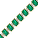 14K Yellow Gold - Emerald