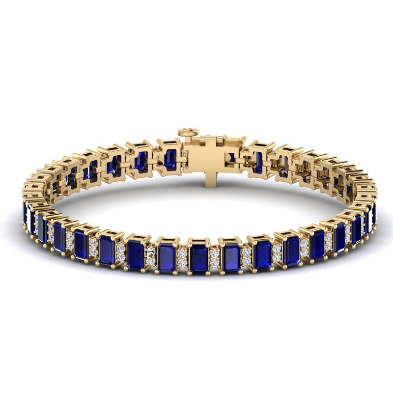 14K Yellow Gold - Sapphire
