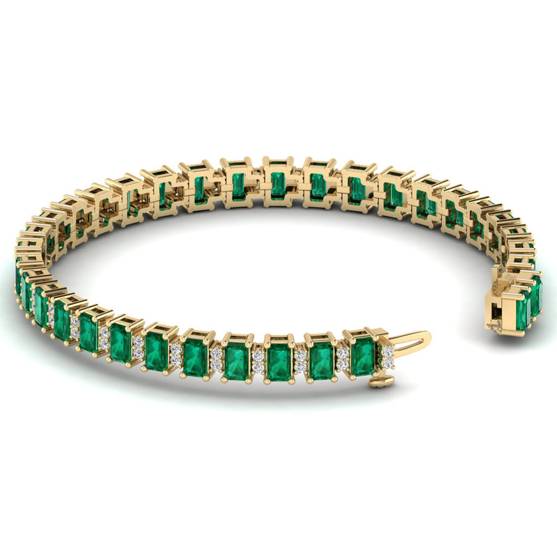 14K Yellow Gold - Emerald