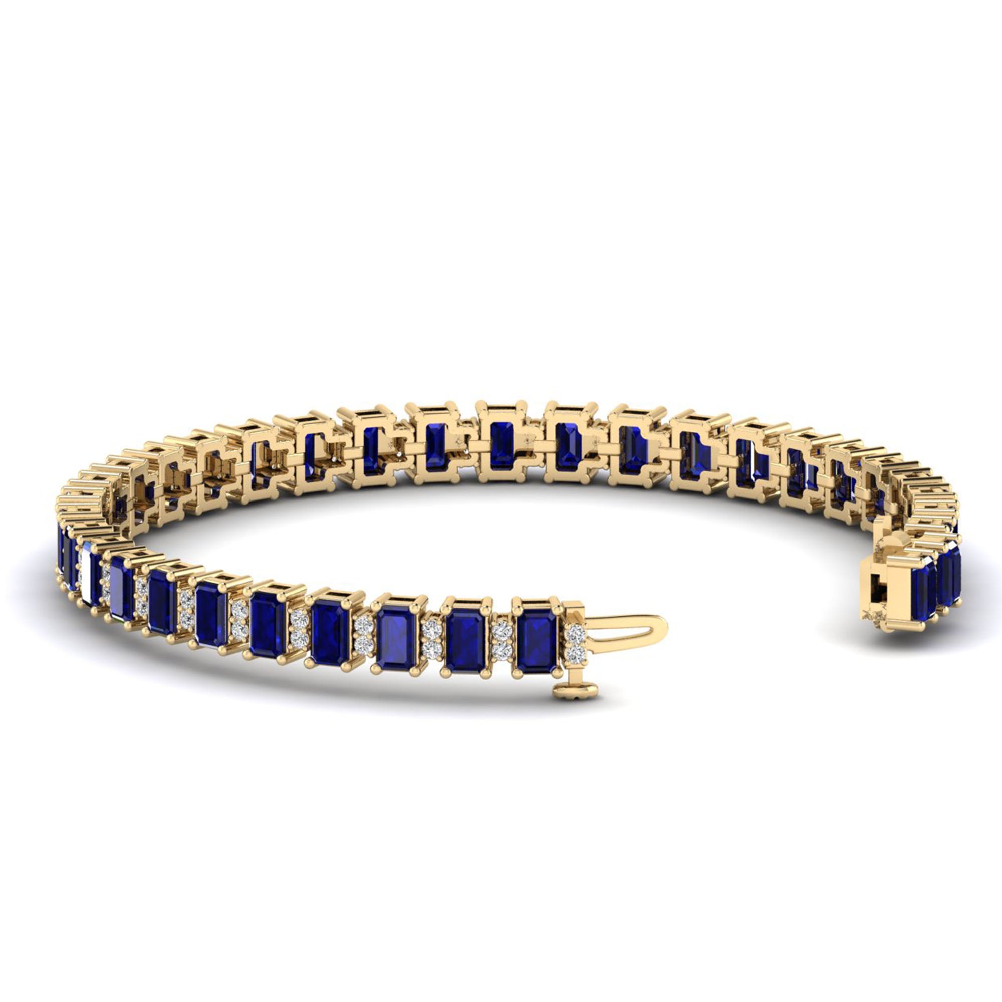 14K Yellow Gold - Sapphire