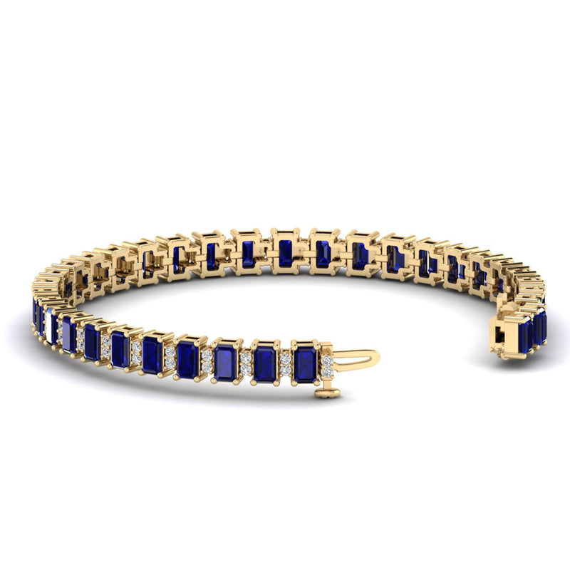 14K Yellow Gold - Sapphire