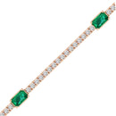 14K Rose Gold - Emerald