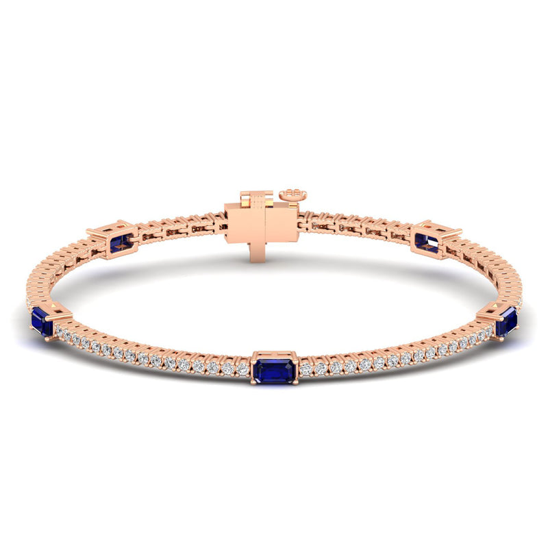 14K Rose Gold - Sapphire