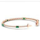 14K Rose Gold - Emerald