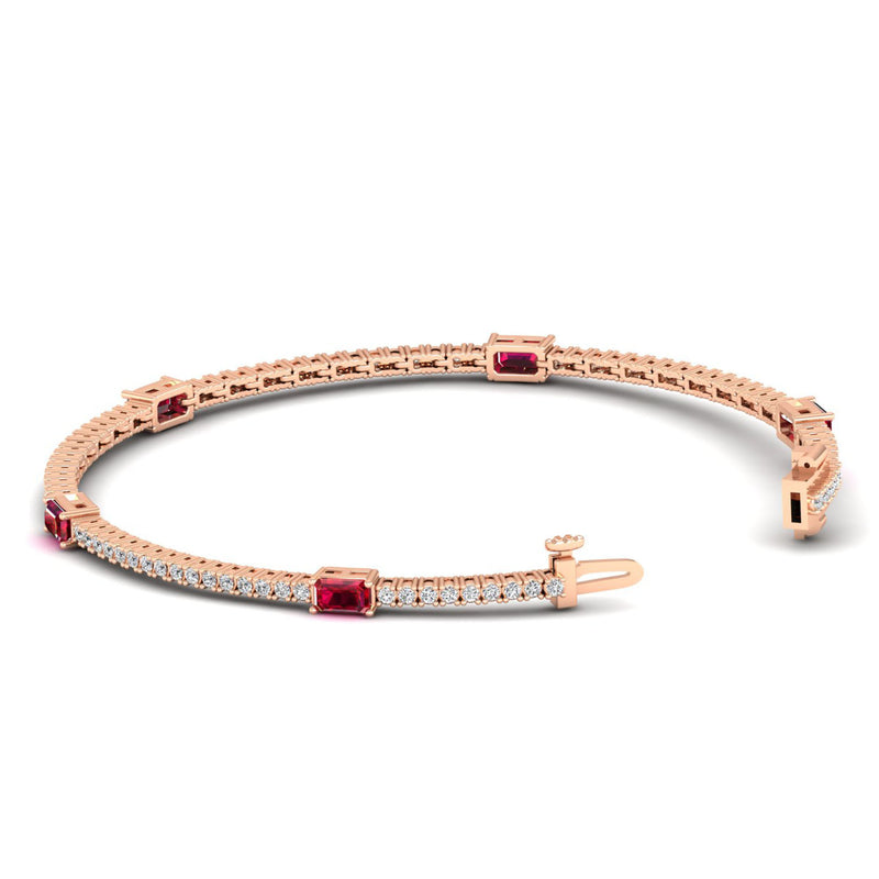 14K Rose Gold - Ruby