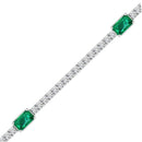 14K White Gold - Emerald