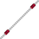 14K White Gold - Ruby