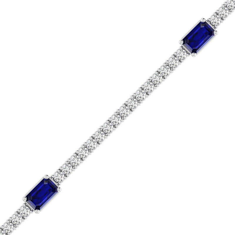 14K White Gold - Sapphire
