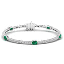 14K White Gold - Emerald