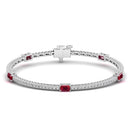 14K White Gold - Ruby