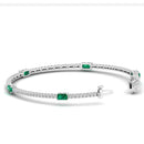 14K White Gold - Emerald