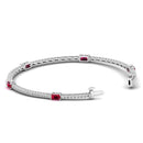 14K White Gold - Ruby