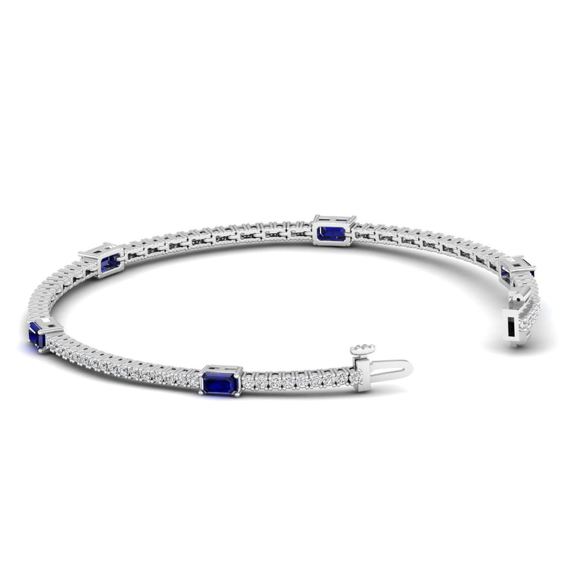 14K White Gold - Sapphire