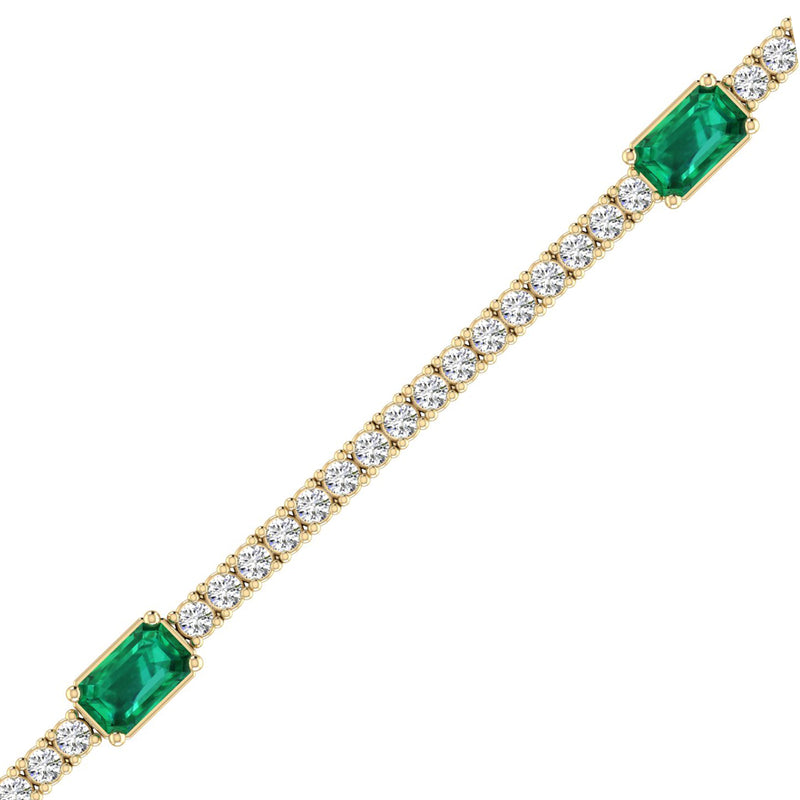 14K Yellow Gold - Emerald