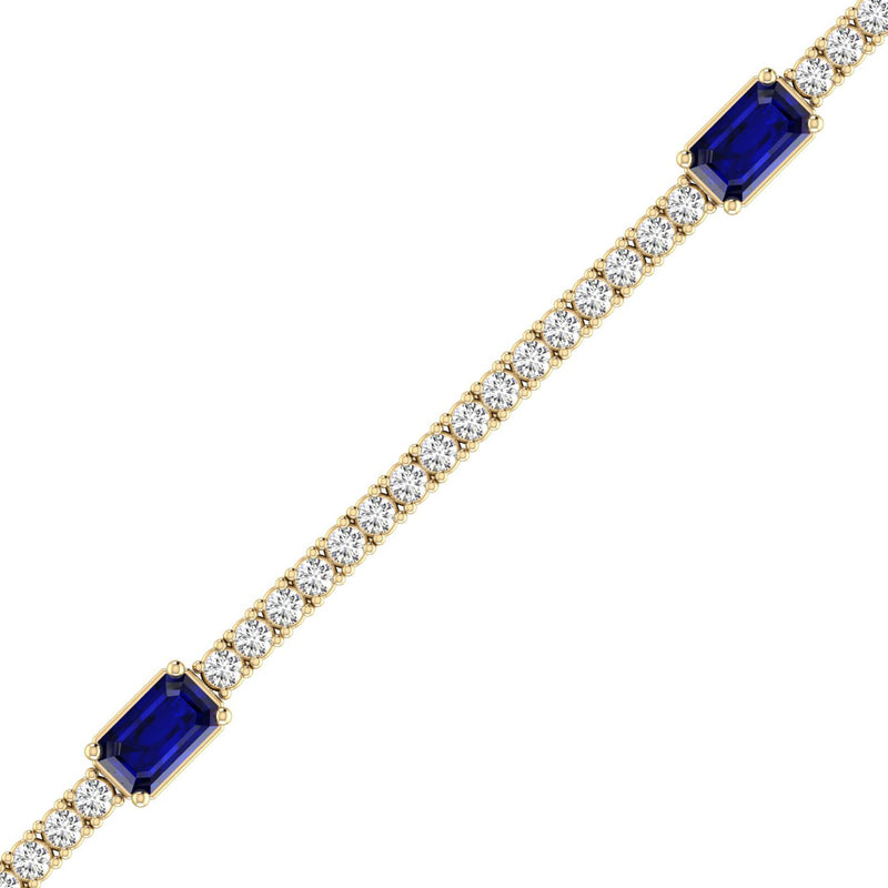 14K Yellow Gold - Sapphire