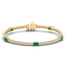14K Yellow Gold - Emerald