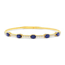 14K Yellow Gold - Sapphire