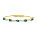 14K Yellow Gold - Emerald