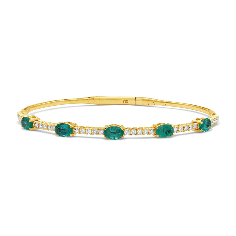 14K Yellow Gold - Emerald