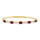 14K Yellow Gold - Ruby