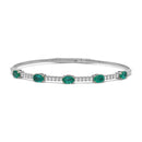 14K White Gold - Emerald