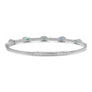 14K White Gold - Emerald
