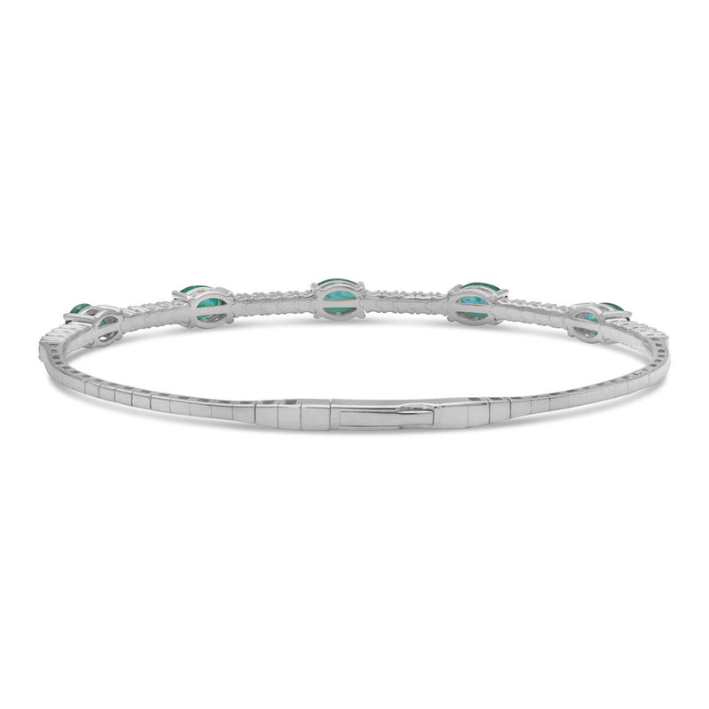 14K White Gold - Emerald
