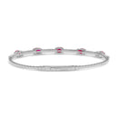 14K White Gold - Ruby