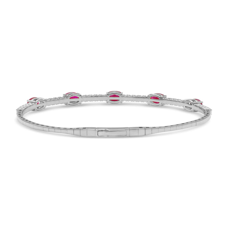 14K White Gold - Ruby