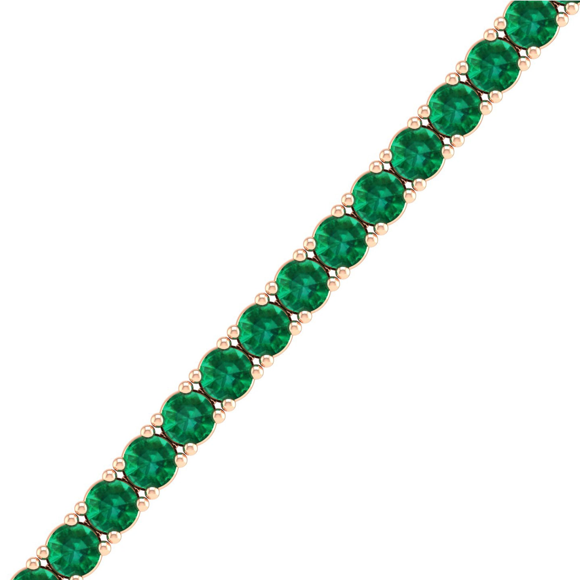 14K Rose Gold - Emerald