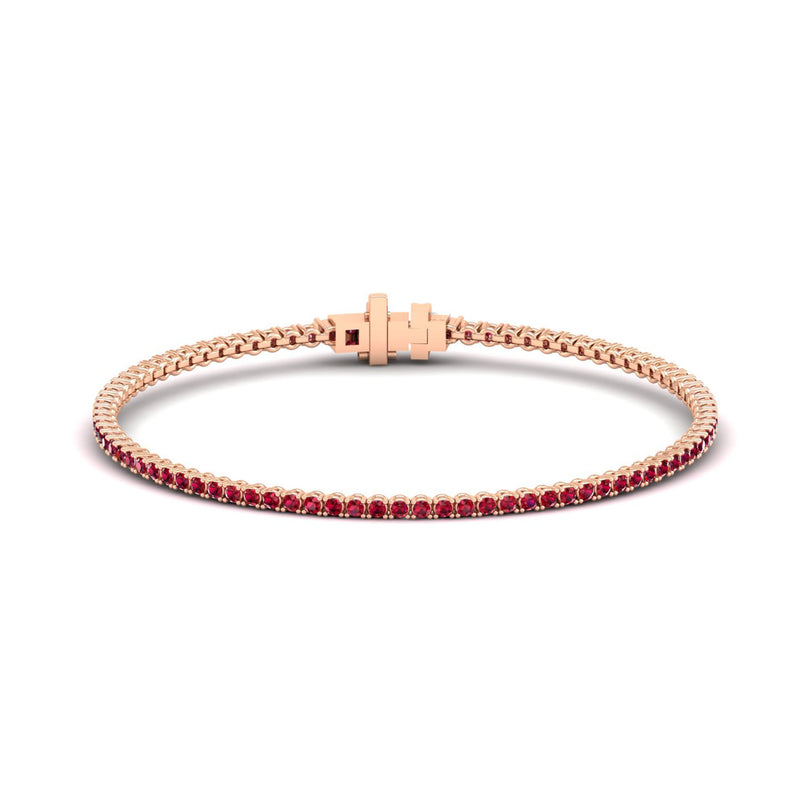 14K Rose Gold - Ruby