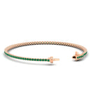 14K Rose Gold - Emerald